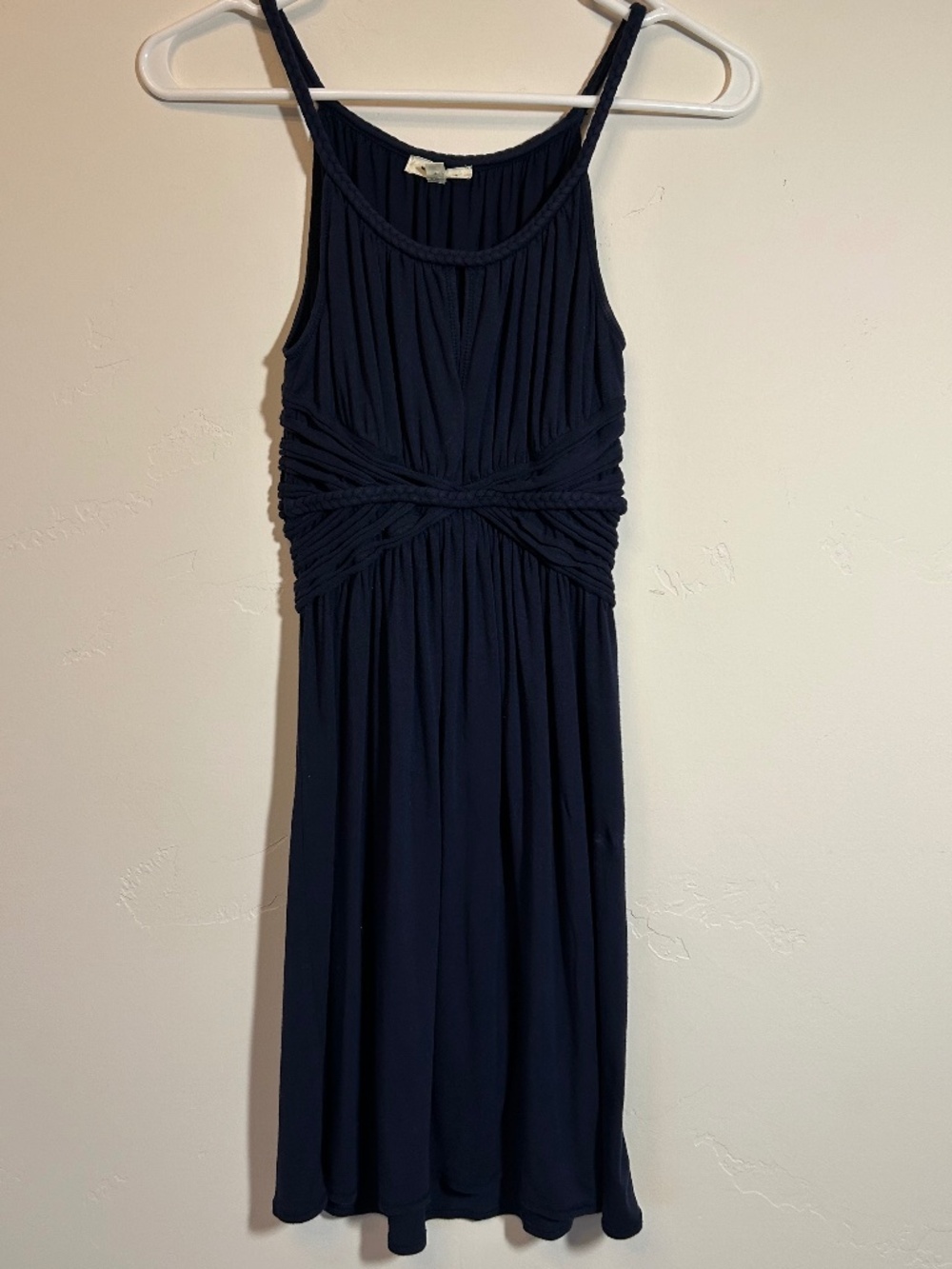 Navy Blue Max Studio Mini Dress w/ Braided Detail (S)